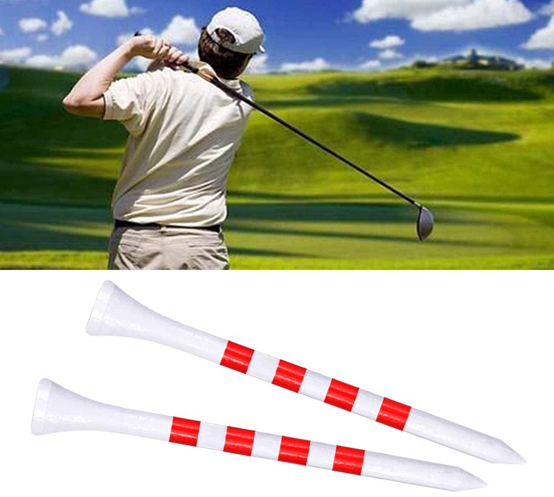 Zivisk Wooden Golf Tees 3-1/4 inch 100 Count, 3.25" Tall Golf Wood Bamboo Tees(White & Red, 83MM) - Image 5